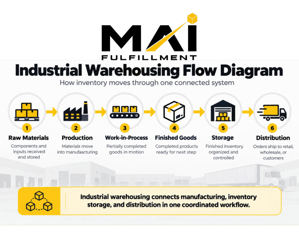 Industrial warehousing flow diagram