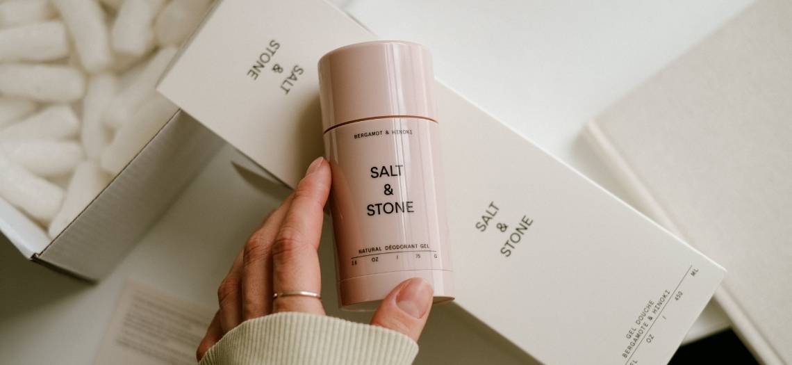 branded personal care item packaged for shipping to customer